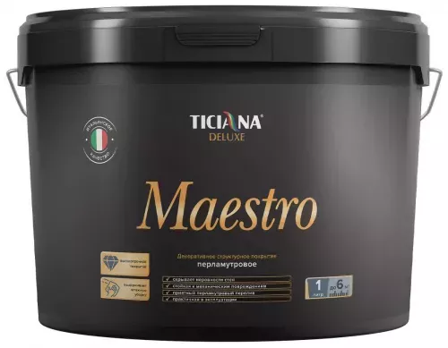 Декоративное структурное перламутровое покрытие TICIANA DELUXE Maestro