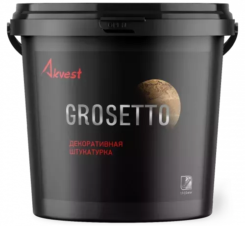 Grosseto (Гроссето) - декоративная штукатурка среднефактурная с эффектом «арт-бетон», «натуральный камень» Akvest