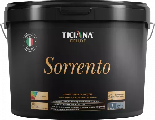Sorrento - декоративная штукатурка на основе целлюлозных волокон на извести TICIANA DELUXE