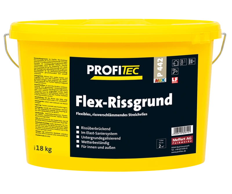 Грунт PROFI Tec P442 weiss Flex-Rissgrund, 18 кг