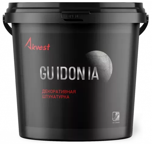 Guidonia (Гвидония) - декоративная штукатурка мелкофактурная с эффектом «арт-бетон», «натуральный камень» Akvest