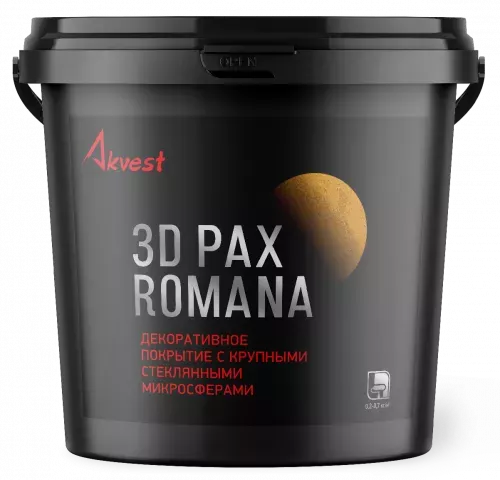 Pax Romana 3D (Пакс Романа 3D) - декоративное покрытие с крупными стеклянными микросферами Akvest