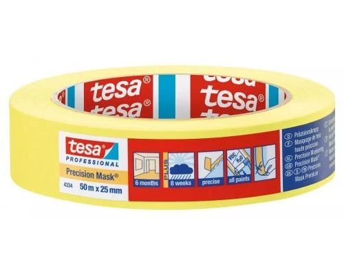 Tesa 4334 Professional Малярная лента для чётких границ 25мм х 50 м