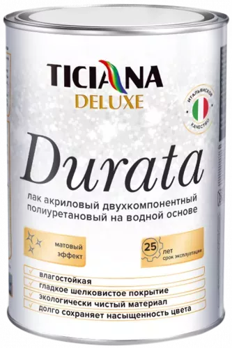 Лак двухкомпонентный с отвердителем TICIANA DELUXE Durata