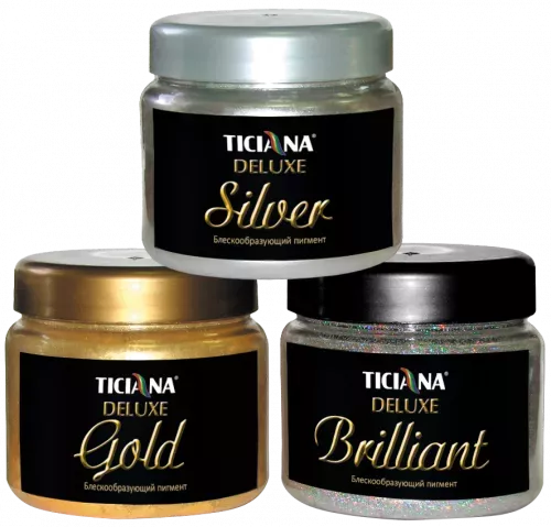 Gold Silver Brilliant - пигмент блескообразующий (0.1 кг) TICIANA DELUXE