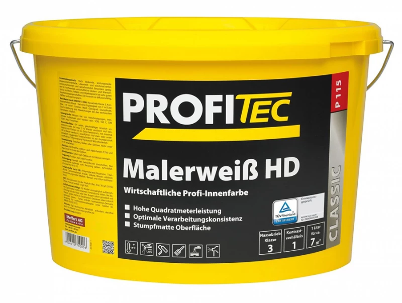 Краска PROFI Tec P115 weiss Malerweiß HD