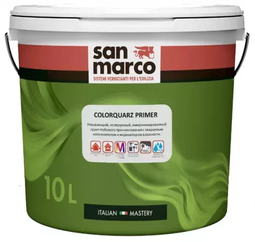 ColorQuarz Primer (КолорКварц Праймер) - грунт укрывающий с кварцевым наполнителем San Marco