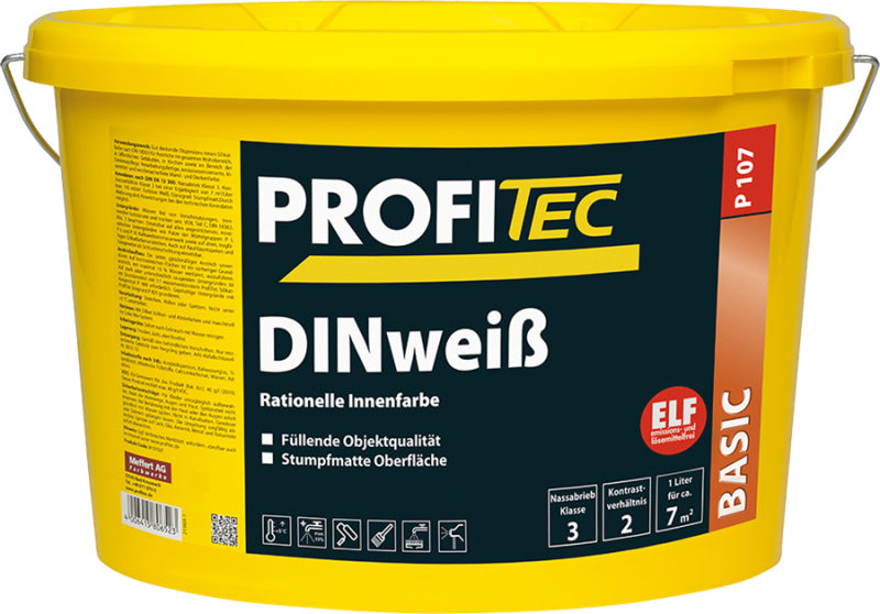 Краска PROFI Tec P107 weiss DINweiß