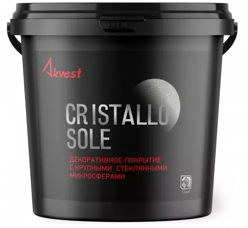 Cristallo Sole (Кристалло Соле) - декоративное покрытие с крупными стеклянными микросферами Akvest