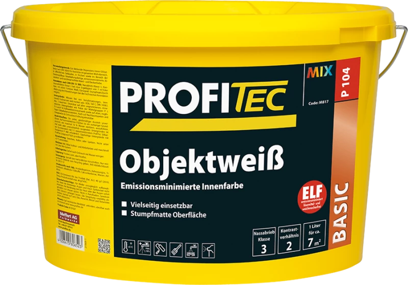 Краска PROFI Tec P104 weiss Objektweiß