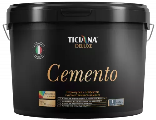 Cemento - штукатурка декоративная с эффектом художественного цемента TICIANA DELUXE