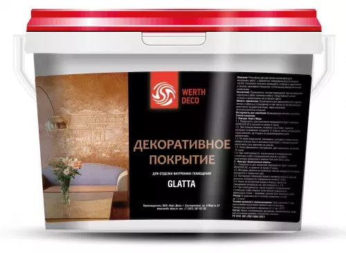 GLATTA - декоративная штукатурка с эффектом глянцевания выступающих частей Werth Deco