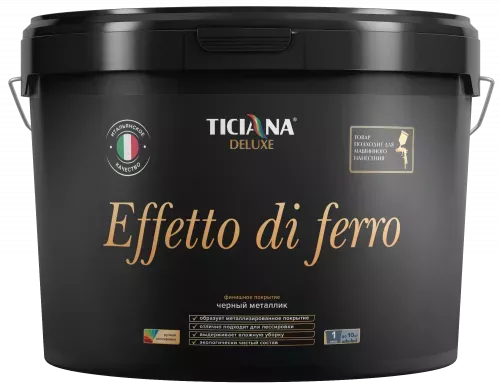 Effetto di ferro - покрытие финишное черный металлик TICIANA DELUXE