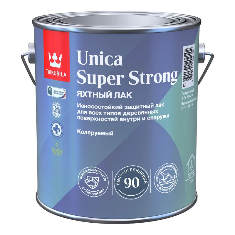 Лак универсальный UNICA SUPER STRONG EP в/гл 2,7 л.