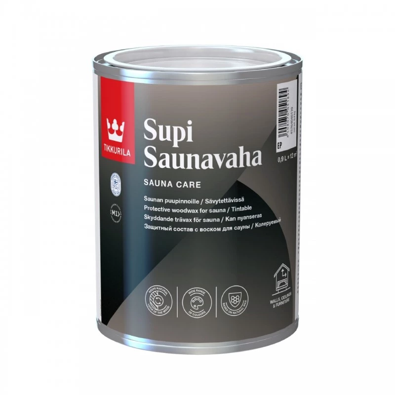 Защитный состав с воском для сауны Tikkurila Supi Saunavaha 0.9 л.
