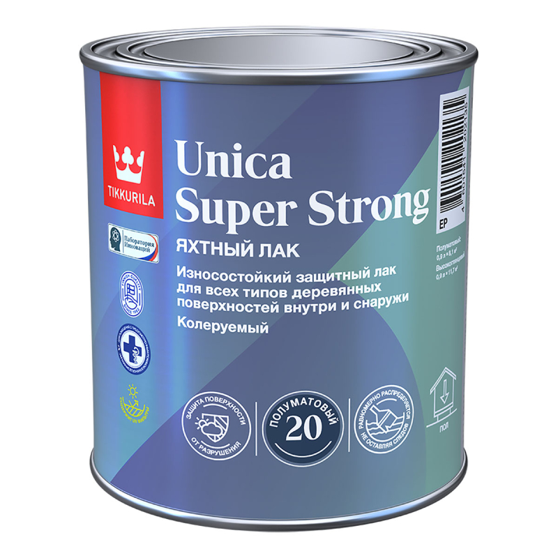 Лак универсальный UNICA SUPER STRONG EP п/мат 9 л.