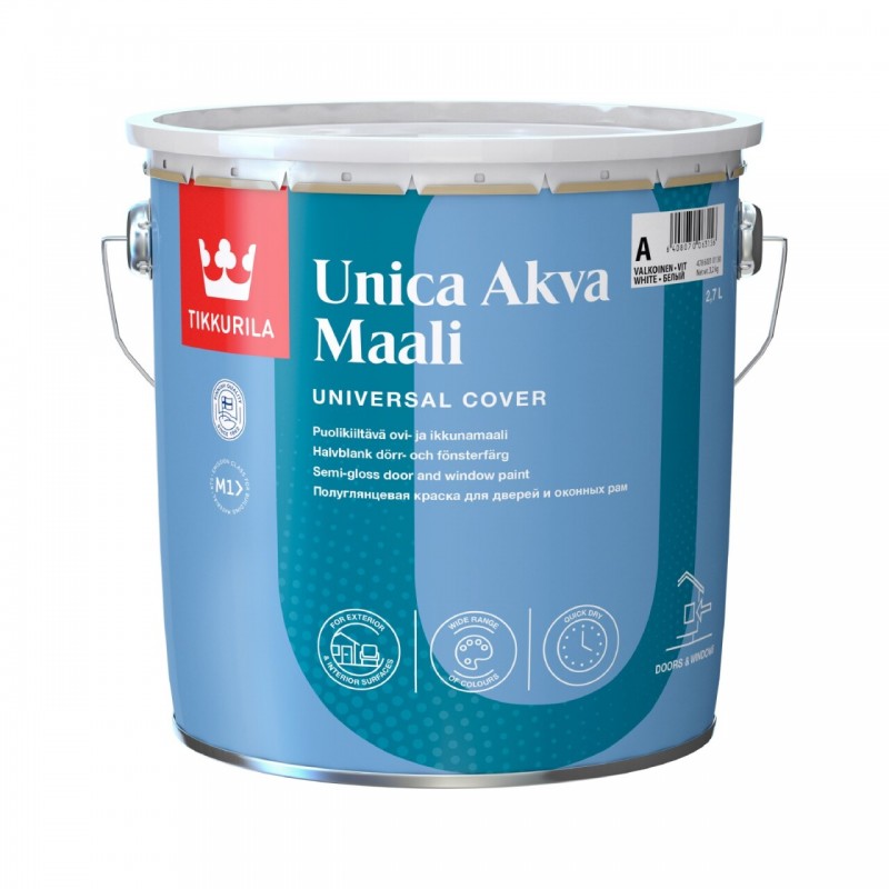 Краска для окон и дверей UNICA AKVA п/гл С